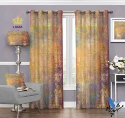 پرده پانچ طرح پتینه رنگارنگ کد s8446