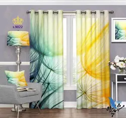 پرده پانچ طرح قاصدک های بزرگ کد s9022