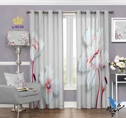 پرده پانچ طرح گل سه بعدی کد s10120