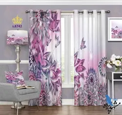 پرده پانچ طرح گل های فانتزی کد s8742