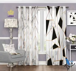 پرده پانچ فانتزی طرح اشکال هندسی کد S8964