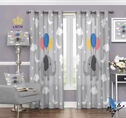 پرده پانچ فانتزی طرح اشکال هندسی کد S8964