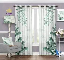 پرده پانچ فانتزی طرح برگ های ریز کد S8898