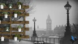 پوستر دیواری طرح ساعت بیگ بن کد PT7670