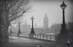 پوستر دیواری طرح ساعت بیگ بن کد PT7670