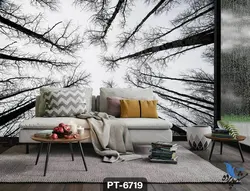 پوستر دیواری طرح درختان جنگل کد PT6719