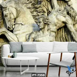 پوستر دیواری طرح مجسمه مرد کد PT7358