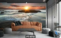 پوستر دیواری طرح ساحل دریا کد PT6713