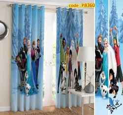 پرده پانچ کودک طرح کارتون یخ زده کد p-8360