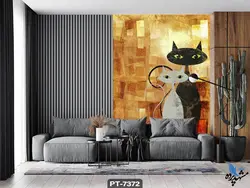 پوستر دیواری فانتزی طرح گربه کد PT7372