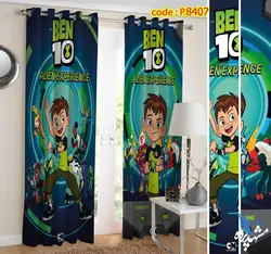 پرده پانچ کودک طرح کارتون بن تن کد p-8407