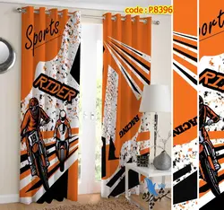 پرده پانچ ورزشی طرح موتور سوار کد p-8396