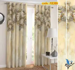 پرده پانچ طرح گل فانتزی کد p-8386