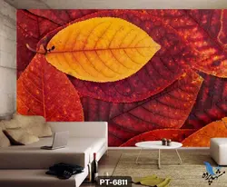 پوستر دیواری فانتزی طرح برگ سرخ کد PT6811