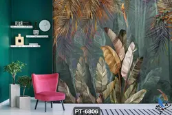 پوستر دیواری فانتزی طرح برگ کد PT6806