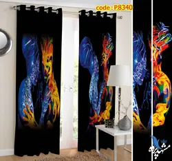 پرده پانچ فانتزی طرح زن و مرد کد p-8340