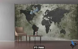 پوستر دیواری طرح نقشه کد PT7668