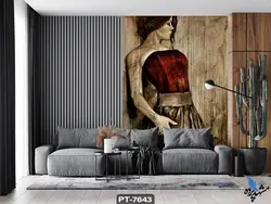 پوستر دیواری نقاشی طرح دختر کد PT7643