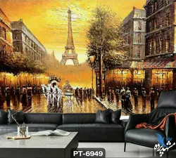 پوستر دیواری نقاشی طرح برج ایفل کد PT6949