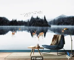 پوستر دیواری نقاشی طرح گوزن کد PT6901