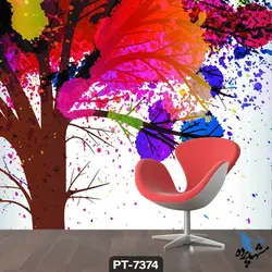 پوستر دیواری فانتزی طرح درخت کد PT7374