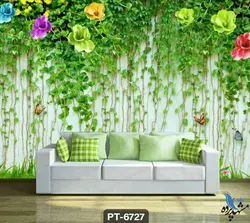 پوستر دیواری طرح برگ و گل کد PT6727