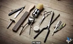 پوستر دیواری طرح لوازم آرایشگاه کد PT7628