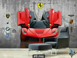 پوستر دیواری طرح ماشین کد PT7112