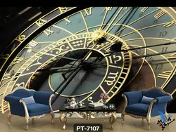 پوستر دیواری طرح ساعت کد PT7107