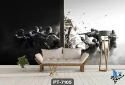 پوستر دیواری طرح جنگی کد PT7105