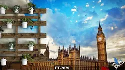 پوستر دیواری طرح ساعت بیگ بن کد PT7679