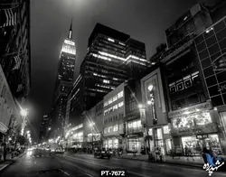 پوستر دیواری طرح خیابان در شب کد PT7672