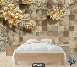پوستر دیواری طرح گل سه بعدی کد PT7621