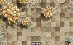 پوستر دیواری طرح گل سه بعدی کد PT7621