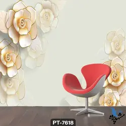 پوستر دیواری طرح گل سه بعدی کد PT7618