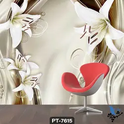 پوستر دیواری طرح گل سه بعدی کد PT7615