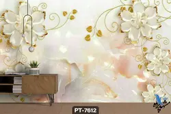 پوستر دیواری طرح گل سه بعدی کد PT7612