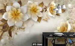 پوستر دیواری طرح گل سه بعدی کد PT7610