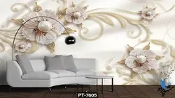 پوستر دیواری طرح گل سه بعدی کد PT7605