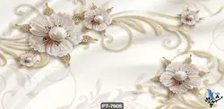 پوستر دیواری طرح گل سه بعدی کد PT7605