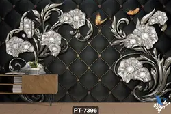 پوستر دیواری طرح گل سه بعدی کد PT7396