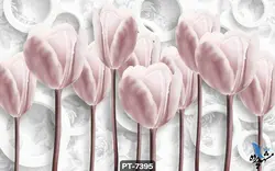 پوستر دیواری طرح گل سه بعدی کد PT7395