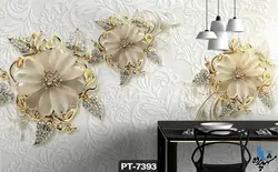 پوستر دیواری طرح گل سه بعدی کد PT7393