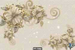 پوستر دیواری طرح گل سه بعدی کد PT7392