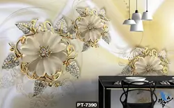 پوستر دیواری طرح گل سه بعدی کد PT7390