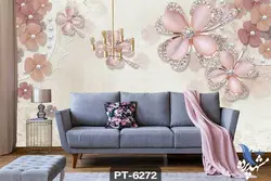 پوستر دیواری طرح گل سه بعدی کد PT6272