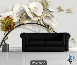 پوستر دیواری طرح گل سه بعدی کد PT6265