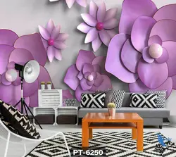 پوستر دیواری طرح گل سه بعدی کد PT6250