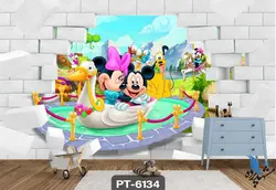 پوستر دیواری کودک طرح کارتون میکی موس کد PT-6134