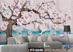 پوستر دیواری طرح گل سه بعدی کد PT6246